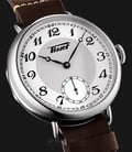 TISSOT Heritage 1936 Mechanical T104.405.16.012.00 White Dial Brown Leather Strap-2