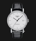 Tissot T-Classic T109.407.16.031.00 Everytime Swissmatic Men Silver Dial Black Leather Strap-0