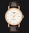 TISSOT Swissmatic T109.407.36.031.00 Silver Dial Brown Leather Strap-0