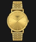 Tissot T-Classic T109.410.33.021.00 Everytime Champagne Dial Gold Tone Stainless Steel Strap-0
