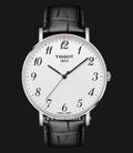 TISSOT Everytime Large T109.610.16.032.00 Silver Dial Black Leather Strap-0
