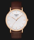 TISSOT T-Classic T109.610.36.031.00 Everytime Large Silver Dial Leather Strap-0