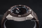 Tissot T-Touch II T110.420.46.051.00 Black Digital Analog Dial Brown Leather Strap  -2