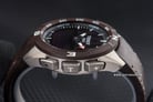 Tissot T-Touch II T110.420.46.051.00 Black Digital Analog Dial Brown Leather Strap  -3