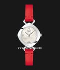 TISSOT Femini-T T113.109.16.116.00 White Mother Of Pearl Dial Red Leather Strap-0