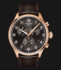 TISSOT T-Sport T116.617.36.057.01 Chrono XL Classic Brown Dial Brown Leather Strap-0