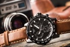 TISSOT Supersport T125.617.36.051.01 Chronograph Black Dial Brown Leather Strap-3
