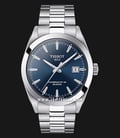 Tissot T-Classic T127.407.11.041.00 Gentleman Powermatic 80 Silicium Blue Dial Stainless Steel Strap-0