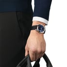 Tissot T-Classic T127.407.16.041.01 Gentleman Powematic 80 Silicium Blue Dial Black Leather Strap-3