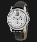 Tissot T66.1.722.33 Heritage 1948 Automatic Chronograph Mens Silver Dial Black Leather Strap-0