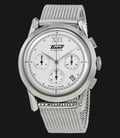 Tissot T66.1.782.33 Heritage 1948 Automatic Chronograph Mens White Dial Stainless Steel Strap-0