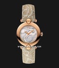 TISSOT Pretty T918.210.76.116.02 Mother Of Pearl Motif Dial Biege Leather Strap-0