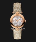 TISSOT Pretty T918.210.76.117.01 Mother Of Pearl Motif Dial Beige Leather Strap-0