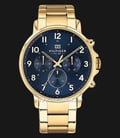 Tommy Hilfiger Daniel 1710384 Blue Dial Gold Stainless Steel Strap-0
