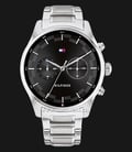 Tommy Hilfiger Sawyer 1710419 Black Dial Stainless Steel Strap-0