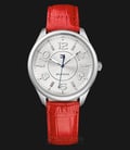 Tommy Hilfiger 1781676 Ladies Silver Dial Red Leather Strap-0