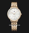 Tommy Hilfiger Ultra Slim 1781760 Ladies Silver Dial Rose Gold Stainless Steel Strap-0
