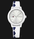Tommy Hilfiger Ashley 1781812 Ladies Silver Dial White Rubber Strap-0