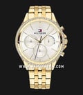 Tommy Hilfiger Ari 1781977 Ladies Silver Dial Gold Stainless Steel Strap-0
