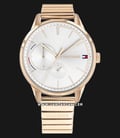 Tommy Hilfiger 1782021 Brooke Ladies Silver Dial Rose Gold Stainless Steel Strap-0