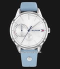 Tommy Hilfiger 1782023 Brooke Ladies Silver Dial Blue Leather Strap-0