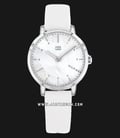 Tommy Hilfiger 1782037 Lily Ladies Mother Of Pearl Dial White Leather Strap-0