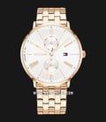 Tommy Hilfiger Jenna 1782070 Ladies Silver Dial Rose Gold Stainless Steel Strap-0