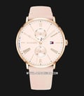 Tommy Hilfiger Jenna 1782071 Ladies Pink Dial Pink Leather Strap-0