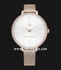 Tommy Hilfiger Kelly 1782115 Silver Dial Rose Gold Mesh Strap-0