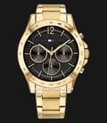 Tommy Hilfiger Haven 1782383 Black Dial Gold Stainless Steel Strap-0