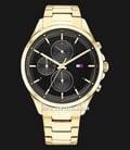 Tommy Hilfiger Stella 1782423 Black Dial Gold Stainless Steel Strap-0