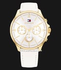 Tommy Hilfiger Scarlett 1782448 White Dial White Leather Strap-0