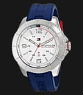 Tommy Hilfiger 1791000 Stainless Steel Watch With Blue Silicone Band-0