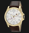 Tommy Hilfiger 1791003 Stainless Steel Brown Leather Strap-0