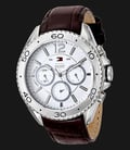 Tommy Hilfiger 1791030 Stainless Steel Brown Leather Strap-0