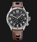Tommy Hilfiger 1791049 Stainless Steel Brown Leather Strap-0