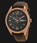 Tommy Hilfiger 1791058 Stainless Steel Brown Leather Strap-0