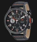 Tommy Hilfiger 1791136 Stainless Steel Black Leather Strap-0