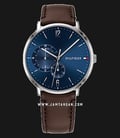 Tommy Hilfiger 1791508 Brooklyn Men Blue Dial Brown Leather Strap-0