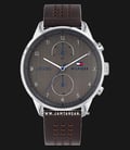 Tommy Hilfiger 1791579 Chase Men Grey Dial Brown Leather Strap-0