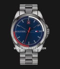 Tommy Hilfiger Riley 1791687 Men Blue Dial Grey Stainless Steel Strap-0