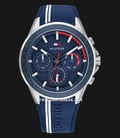 Tommy Hilfiger Aiden 1791859 Blue Dial Dual Tone Rubber Strap-0