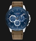 Tommy Hilfiger Harley 1791895 Blue Dial Brown Leather Strap-0