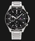 Tommy Hilfiger Larson 1791916 Black Dial Stainless Steel Strap-0
