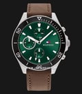 Tommy Hilfiger Larson 1791983 Green Dial Brown Leather Strap-0