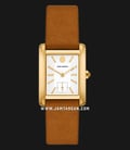 Tory Burch Eleanor TBW1020 White Dial Brown Leather Strap-0