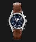Trussardi T-Light R2451127002 Milano Blue Dial Brown Leather Strap-0