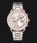 Trussardi T-World R2473616002 Milano Chronograph Rose Gold Dial Dual Tone Stainless Steel Strap-0