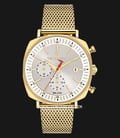 Trussardi R2473621001 Milano T-King Chronograph Silver Dial Gold Stainless Steel Strap-0