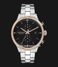 Trussardi T-Complicity R2473630002 Milano Chronograph Black Dial Stainless Steel Strap-0